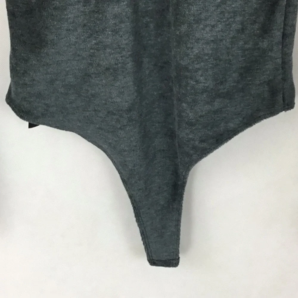 NWT URBAN OUTFITTERS Green Velvet Bodysuit - Picture 5 of 11